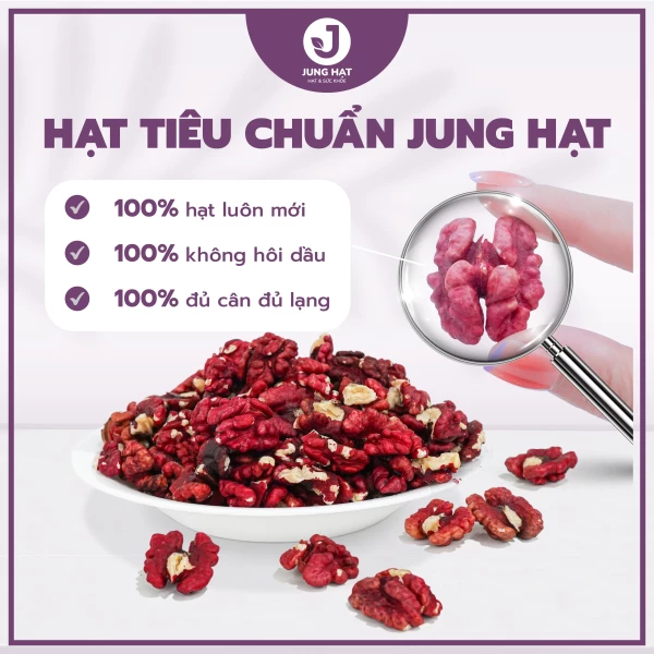 Nhân Hạt Óc chó đỏ JUNG HẠT - ĐẸP DA, CHỐNG OXY HÓA