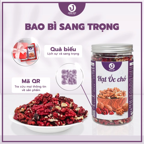 Nhân Hạt Óc chó đỏ JUNG HẠT - ĐẸP DA, CHỐNG OXY HÓA