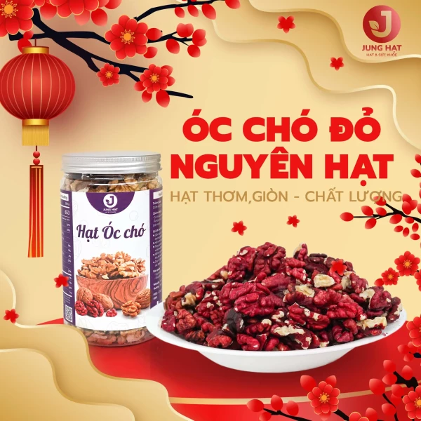 Nhân Hạt Óc chó đỏ JUNG HẠT - ĐẸP DA, CHỐNG OXY HÓA