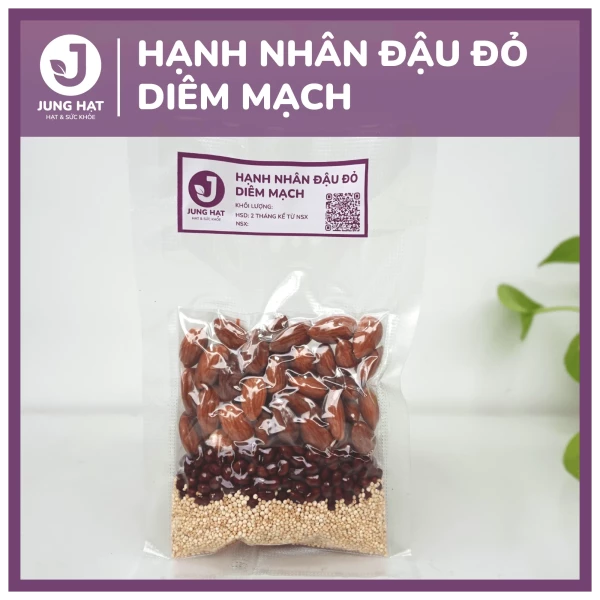 Gói hạt làm sữa dinh dưỡng Hạnh nhân đậu đỏ diêm mạch - Jung Hạt