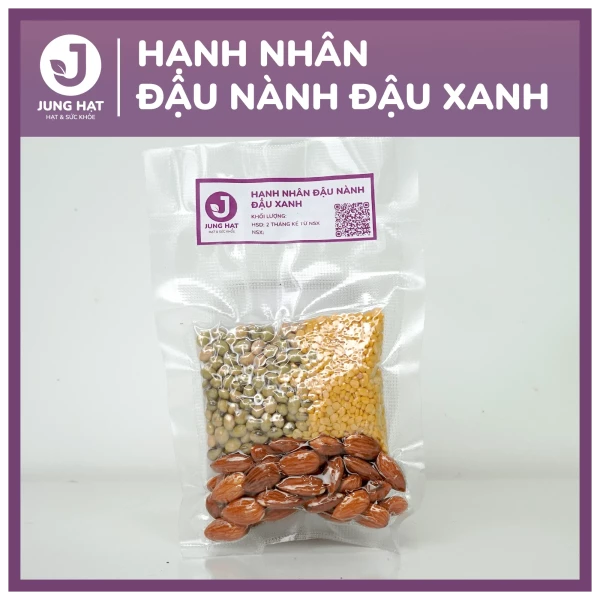 Gói hạt làm sữa dinh dưỡng Hạnh nhân đậu nành đậu xanh - Jung Hạt