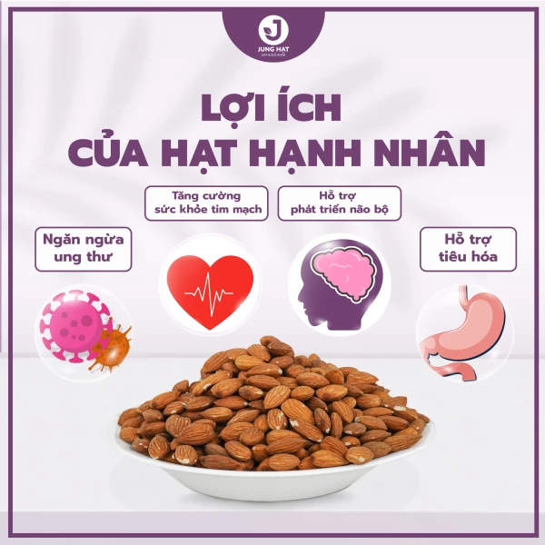 Hạt Hạnh nhân lõi chuẩn Úc JUNG HẠT Hàng chất lượng, đủ phân loại - GIÀU VITAMIN E, CHỐNG OXY HÓA