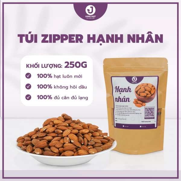 Hạt Hạnh nhân lõi chuẩn Úc JUNG HẠT Hàng chất lượng, đủ phân loại - GIÀU VITAMIN E, CHỐNG OXY HÓA