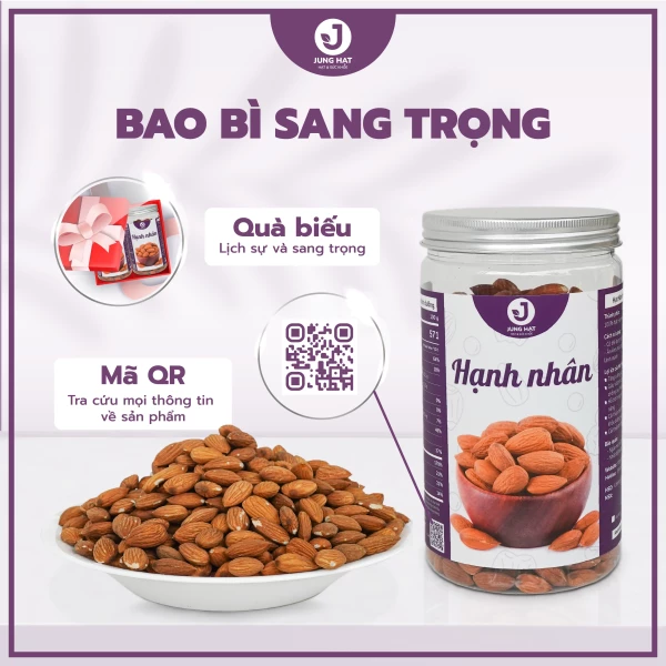 Hạt Hạnh nhân lõi chuẩn Úc JUNG HẠT Hàng chất lượng, đủ phân loại - GIÀU VITAMIN E, CHỐNG OXY HÓA