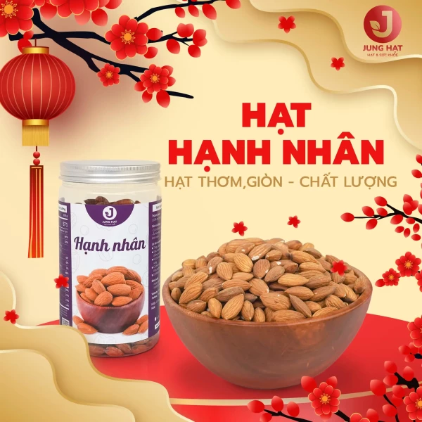 Hạt Hạnh nhân lõi chuẩn Úc JUNG HẠT Hàng chất lượng, đủ phân loại - GIÀU VITAMIN E, CHỐNG OXY HÓA