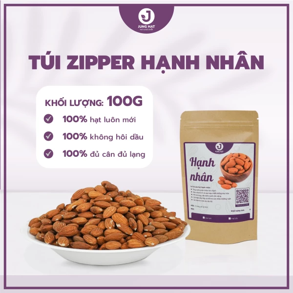 Hạt Hạnh nhân lõi chuẩn Úc JUNG HẠT Hàng chất lượng, đủ phân loại - GIÀU VITAMIN E, CHỐNG OXY HÓA