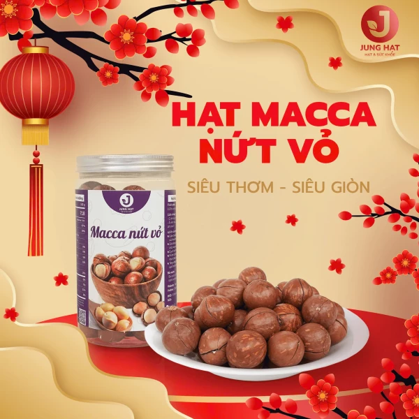 Hạt Macca Nứt vỏ JUNG HẠT - ĂN LIỀN NGON, BIẾU TẶNG ĐẸP  Đủ size đủ loại