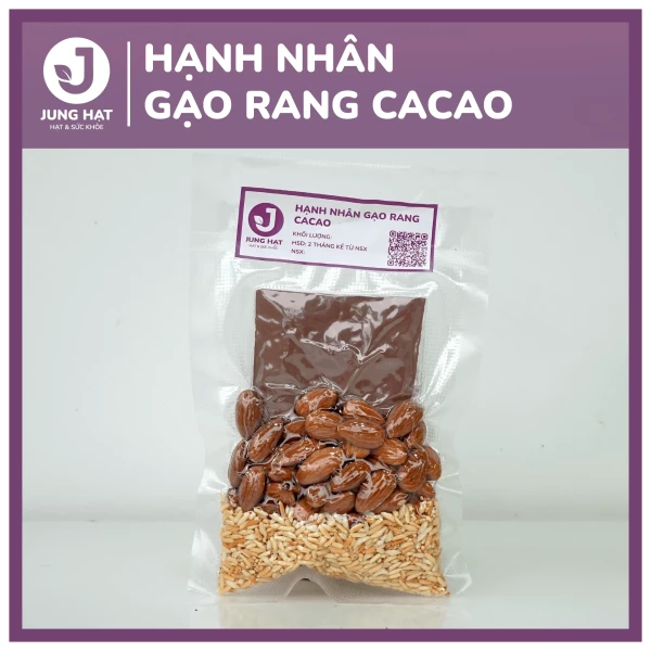 Gói hạt làm sữa dinh dưỡng Hạnh nhân gạo rang cacao - Jung Hạt