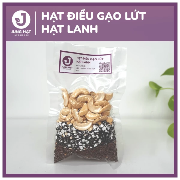 Gói hạt làm sữa dinh dưỡng Hạt điều gạo lứt hạt lanh - Jung Hạt