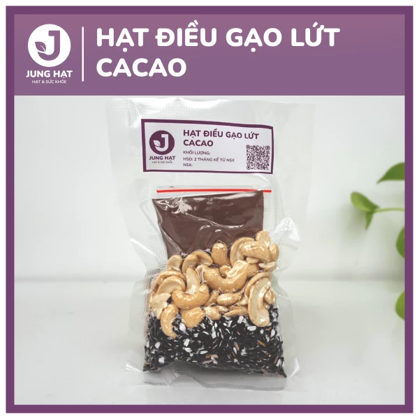 Gói hạt làm sữa dinh dưỡng Hạt điều gạo lứt cacao - Jung Hạt