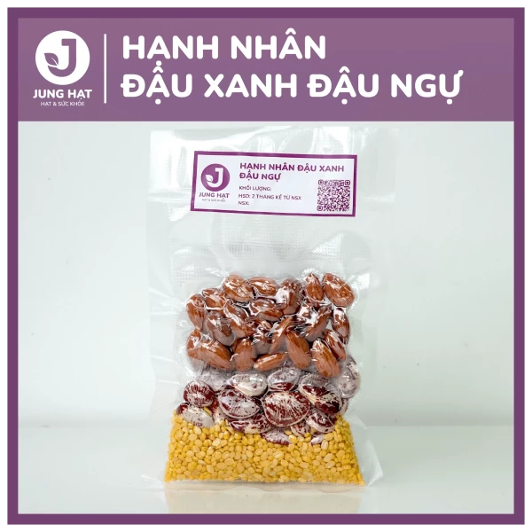 Gói hạt làm sữa dinh dưỡng Hạnh nhân đậu xanh đậu ngự - Jung Hạt