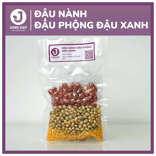 Gói hạt làm sữa dinh dưỡng Đậu nành đậu phộng đậu xanh - Jung Hạt