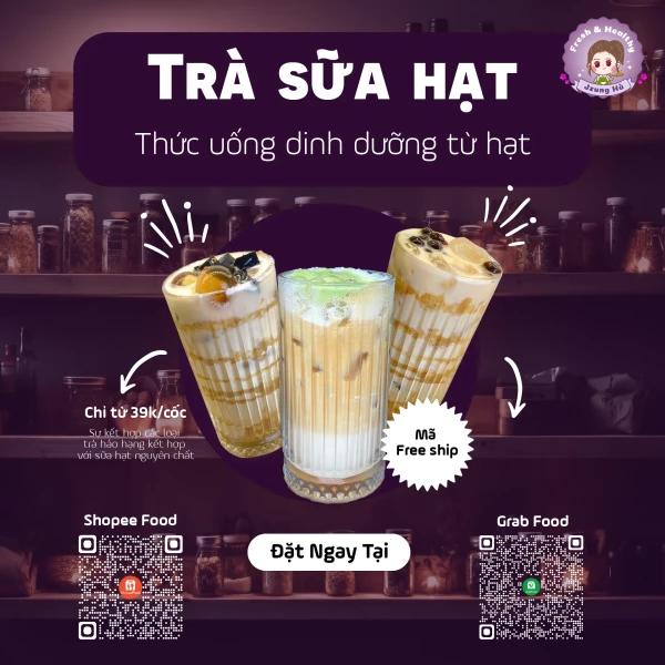 Set hạt làm sữa dinh dưỡng GIÀU XƠ - JUNG HẠT - Gói mix hạt TIÊU CHUẨN (20-30% hạt béo)