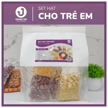 Set hạt làm sữa dinh dưỡng dành cho TRẺ EM - JUNG HẠT - Gói mix hạt CAO CẤP (50-60% hạt béo)