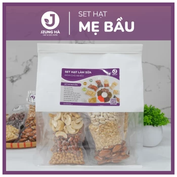 Set hạt làm sữa dinh dưỡng dành cho MẸ BẦU - JUNG HẠT - Gói mix hạt CAO CẤP (50-60% hạt béo)