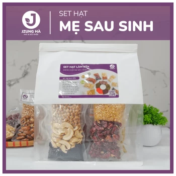 Set hạt làm sữa dinh dưỡng dành cho MẸ SAU SINH - JUNG HẠT - Gói mix hạt CAO CẤP (50-60% hạt béo)