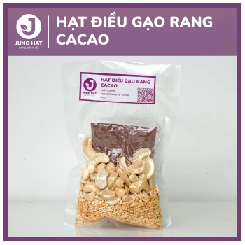 Gói hạt làm sữa dinh dưỡng Hạt điều gạo rang cacao - Jung Hạt