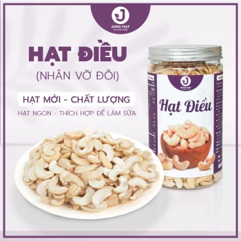 Hạt Điều vỡ đôi JUNG HẠT - LÀM SỮA HẠT NGON, ĂN LIỀN TIỆN LỢI