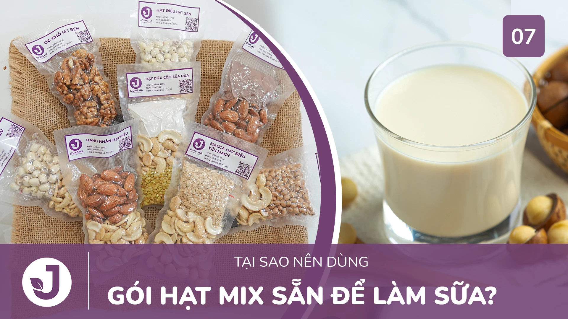 Tại sao nên dùng gói hạt mix sẵn để làm sữa?