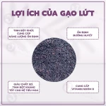 GẠO LỨT TÍM THAN nấu sữa hạt - Thơm ngon, hạt mới chất lượng - JUNG HẠT | 250g/500g/1kg túi zip