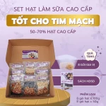 Set nấu sữa hạt mix sẵn TỐT CHO TIM MẠCH - CAO CẤP - Phối sẵn tiện lợi, gói hút chân không - JUNG HẠT | 50g/100g/gói