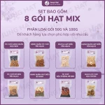Set nấu sữa hạt mix sẵn TỐT CHO TIM MẠCH - CAO CẤP - Phối sẵn tiện lợi, gói hút chân không - JUNG HẠT | 50g/100g/gói