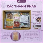 Set nấu sữa hạt mix sẵn KHÔNG ĐẬU NÀNH - TIÊU CHUẨN - Gói hút chân không, kèm muối hồng & đường phèn - JUNG HẠT | 50g/100g/gói