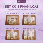 Set nấu sữa hạt mix sẵn KHÔNG ĐẬU NÀNH - TIÊU CHUẨN - Gói hút chân không, kèm muối hồng & đường phèn - JUNG HẠT | 50g/100g/gói