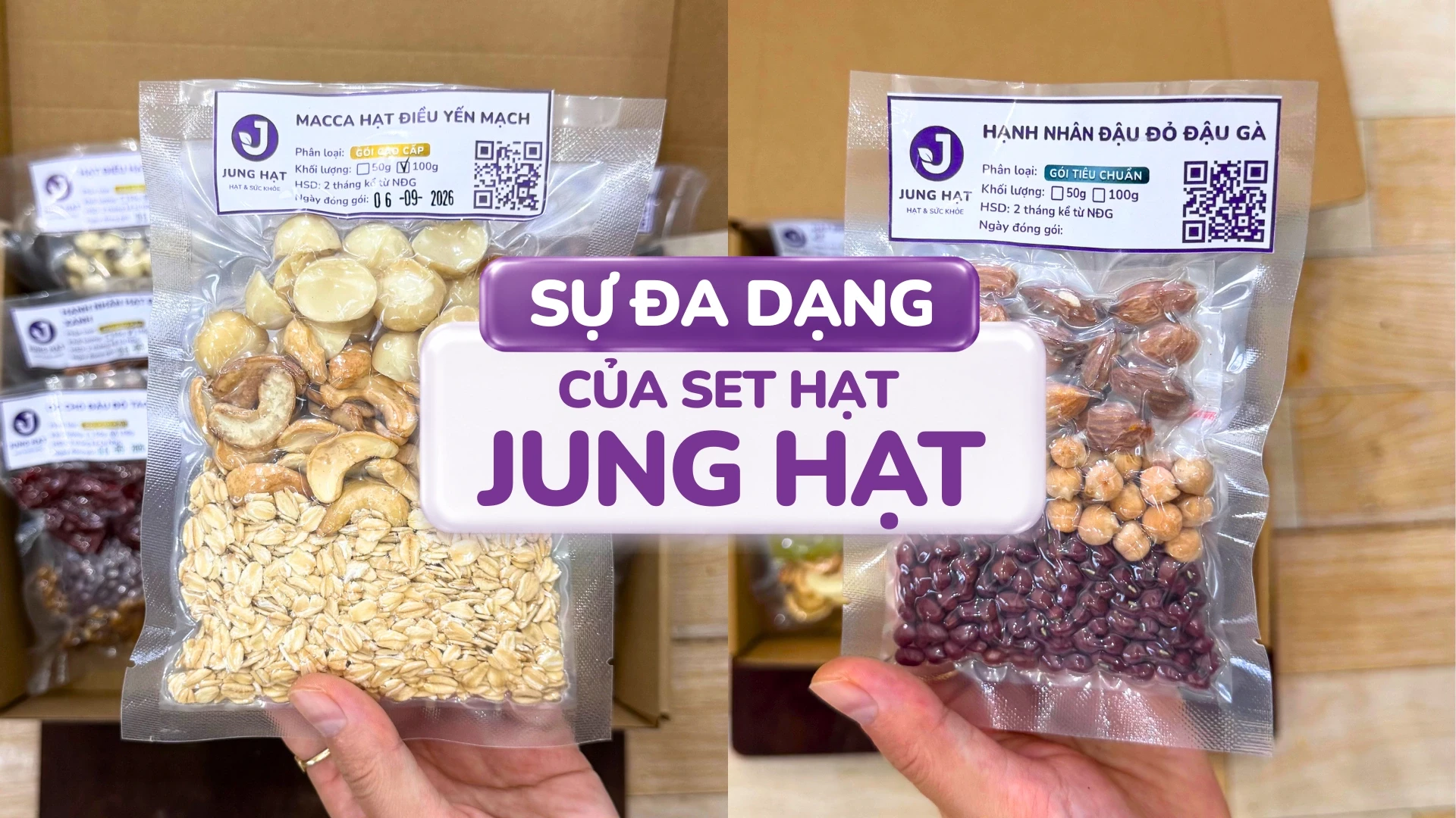 Sự đa dạng của set hạt làm sữa Jung Hạt