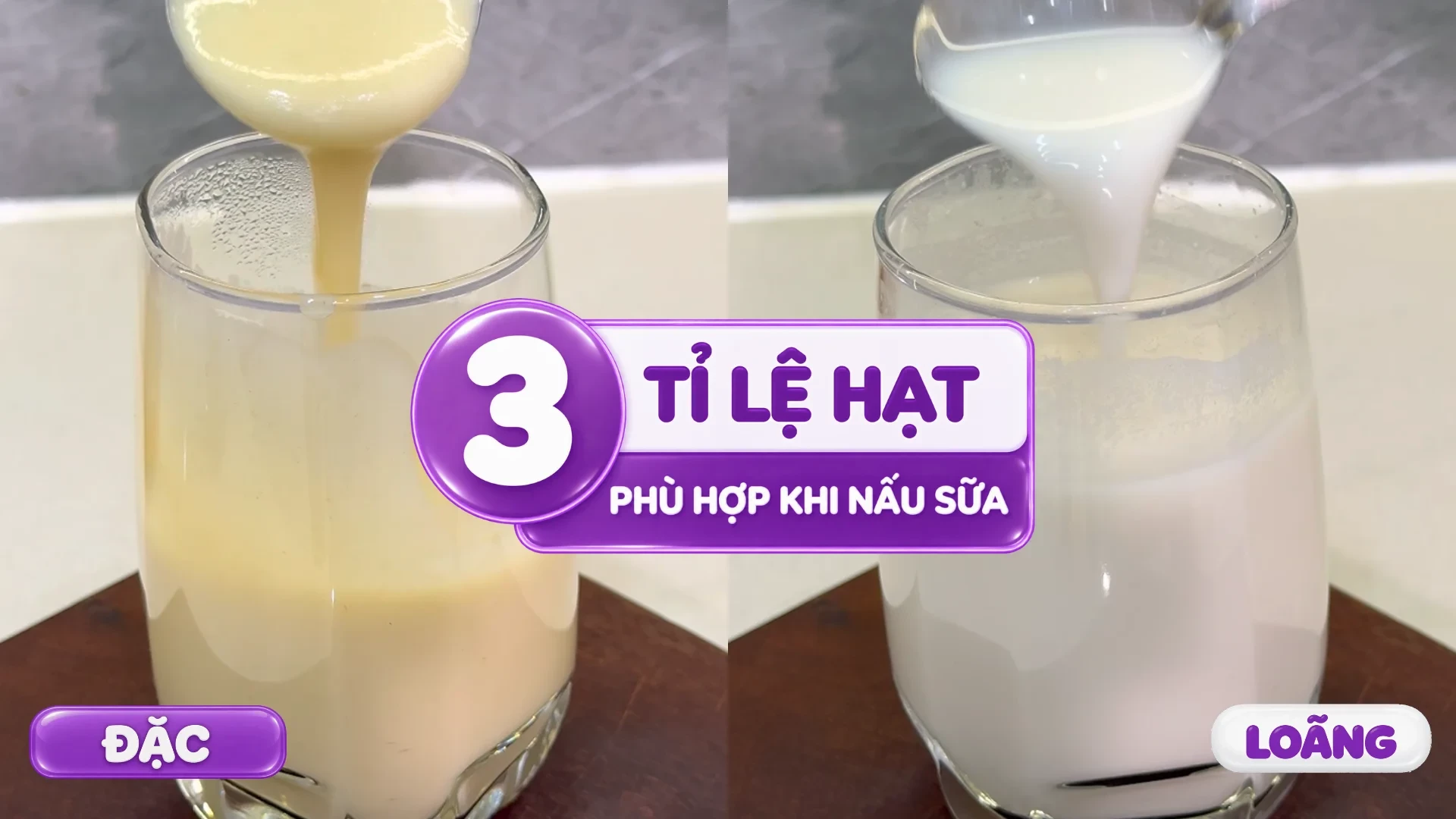 Tỉ lệ làm sữa hạt chuẩn vị: Bí quyết chỉnh kết cấu sữa đặc sánh hay lỏng mịn